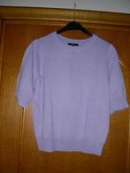 Lila gebreid bloesje korte mouwen, Sora, maat = Medium, Kleding | Dames, Blouses en Tunieken, Maat 38/40 (M), Overige kleuren