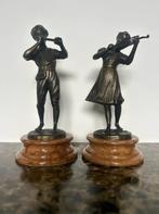 Bronzen beeldjes "Musicians" door Fonderia Lancini, Antiek en Kunst, Ophalen of Verzenden, Brons