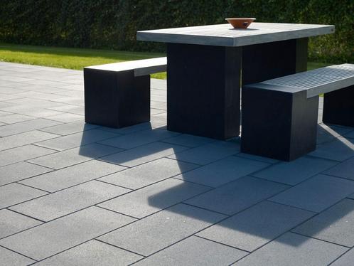 Terrastegels Megategel 60x30x8 zwart carbon, Tuin en Terras, Tegels en Klinkers, Gebruikt, Terrastegels, Ophalen