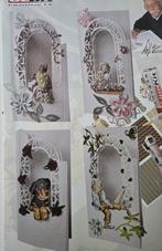 Vier wenskaarten van Staf Wesenbeeck om zelf te maken., Hobby en Vrije tijd, Ophalen of Verzenden, Nieuw, Dieren, Blanco kaart of Basiskaart