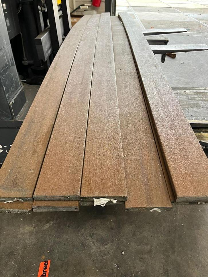 Vlonderplank massief teak 350 cm, Tuin en Terras, Terrasdelen en Vlonders, Zo goed als nieuw, Composiet, Ophalen