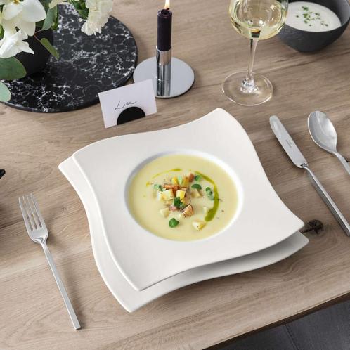 Villeroy & Boch - NewWave 8 x assiette creuse, 24,5 cm blanc, Maison & Meubles, Cuisine | Vaisselle, Comme neuf, Assiettes(s)