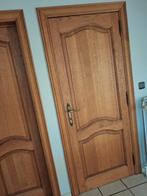 Massief eiken binnendeur 77,5/ 2,01m., Doe-het-zelf en Bouw, Deuren en Vliegenramen, Ophalen, Gebruikt, Minder dan 80 cm, Binnendeur