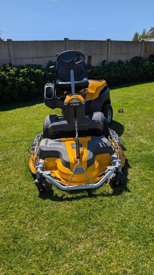 ZGAN Stiga Park 740PWX frontmaaier 4WD 100cm mulchmaaidek, Tuin en Terras, Zitmaaiers, Zo goed als nieuw, 90 tot 120 cm, Elektrische starter