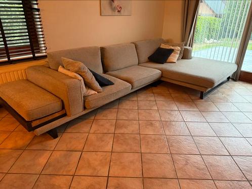 Licht grijze hoeksalon, Huis en Inrichting, Zetels | Complete zithoeken, Gebruikt, Stof, Ophalen