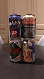 Belgische bierblikken: 2x Maes, Palm, Stella Artois, Ophalen of Verzenden, Zo goed als nieuw