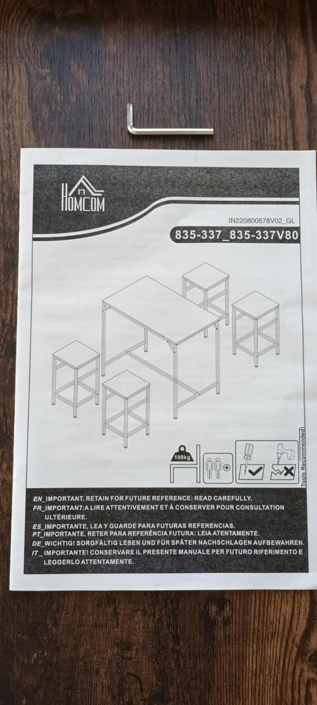 homcom, Huis en Inrichting, Tafels | Statafels, Zo goed als nieuw, Ophalen