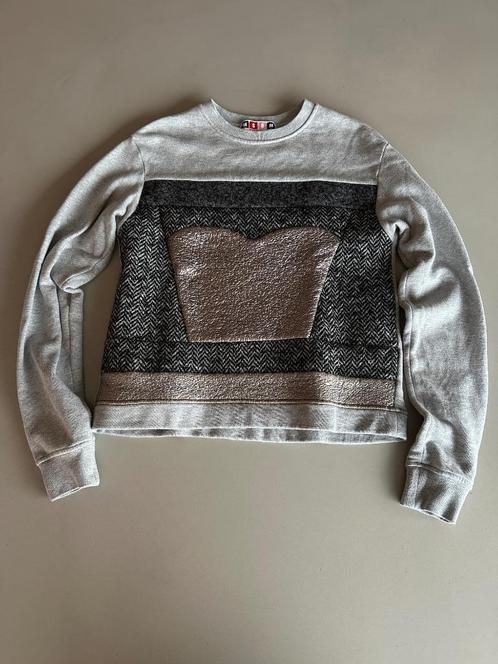 MSGM oversized sweater XS, Kleding | Dames, Blouses en Tunieken, Gedragen, Maat 34 (XS) of kleiner, Grijs, Ophalen of Verzenden