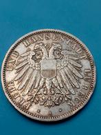 Duitsland. Lubeck. 3 mark 1908, Postzegels en Munten, Ophalen of Verzenden, Duitsland