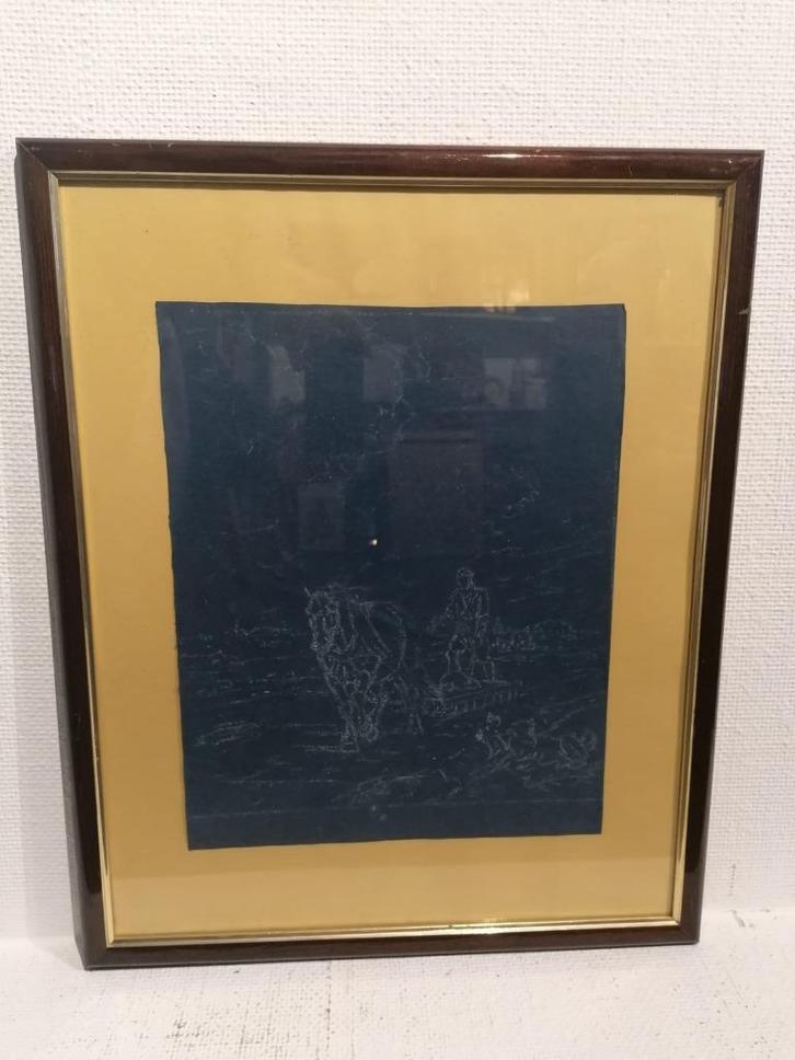 Eugène Verboeckhoven (1798/99-1881) Grote Originele tekening, Antiek en Kunst, Kunst | Tekeningen en Fotografie, Ophalen of Verzenden