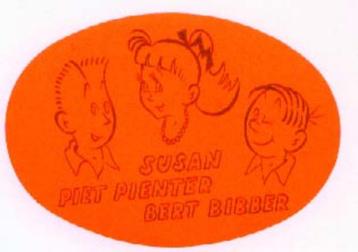 Sticker Piet Pienter Bert Bibber Tekenaar Pom Susan , Envoi, Neuf, Bande dessinée ou Dessin animé