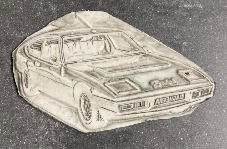 Auto-Matra-Bagheera-Vintage-Drukpers-Stempel-Zeer mooi-Rare!, Verzamelen, Automerken, Motoren en Formule 1, Zo goed als nieuw