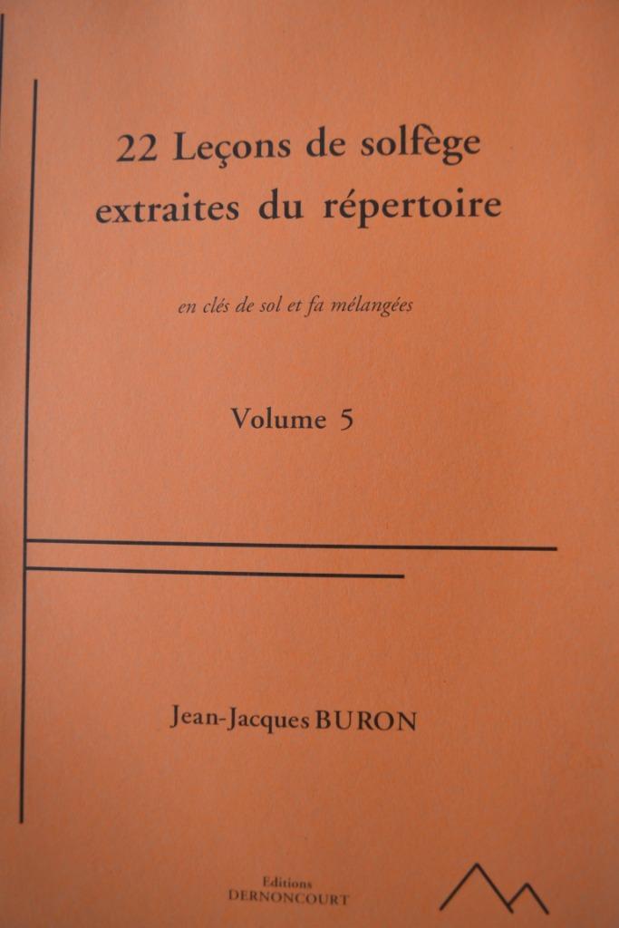 Buron J.J. 22 leçons de solfège extraites ... (Volume 5), Diensten en Vakmensen, Muziekles en Zangles, Blaasinstrumenten, Slaginstrumenten