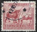 1 Postzegel Belgisch Congo 1925 Inheemse ambachten, Ophalen of Verzenden, Gestempeld, Dier of Natuur