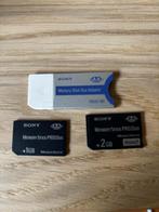2 MEMORYSTICKS PRO DUO 1 EN 2 GB MET SONY-ADAPTER, Ophalen of Verzenden, Nieuw, Overige soorten, 2 GB