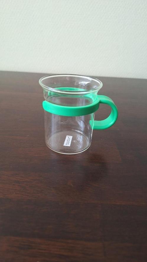 BODUM koffietas vintage Deens design glas kunststof groen, Huis en Inrichting, Keuken | Servies, Zo goed als nieuw, Kop(pen) en/of Schotel(s)