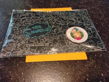 THE SIMPSONS GREETINGS COLOR 2022 ZILVEREN MUNT 1 OUNCE  beschikbaar voor biedingen