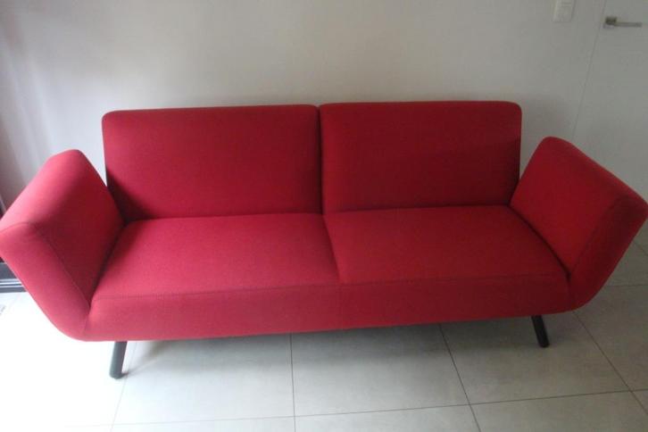 PODE BANK Dr'op (tweezit-driezit)+ PODE POEF Dr'op-LEOLUX, Huis en Inrichting, Zetels | Zetels, Gebruikt, Stof, Ophalen