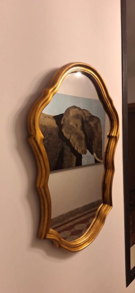 Miroir cadre bois doré vintage, Antiek en Kunst, Antiek | Spiegels