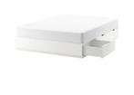 NORDLI wit bedframe met opbergruimte, Huis en Inrichting, Ophalen, Gebruikt