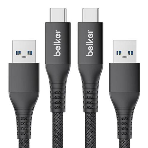 Câble USB-C Belker 3 m [2 pièces], câble de données 5 Gbit/s, Informatique & Logiciels, Pc & Câble réseau, Neuf, Enlèvement ou Envoi