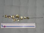 Armband met okergele steentjes, Verzenden, Gebruikt, Overige kleuren, Zilver
