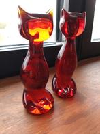2 mid century glazen katten, Ophalen