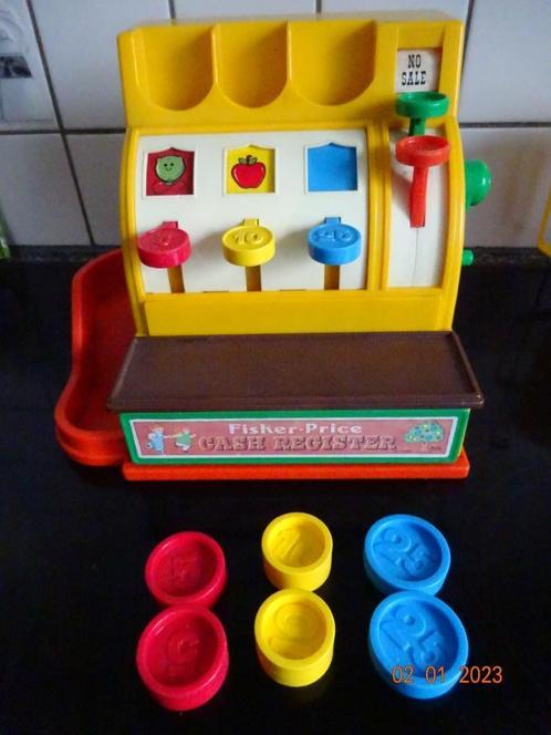 Fisher price, retro kassa met de 6 munten*VINTAGE* 1974 *, Kinderen en Baby's, Speelgoed | Fisher-Price, Ophalen of Verzenden