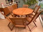 Table exterieure en bois  plus 6 chaises, Tuin en Terras, Ophalen, Eettafel, 6 zitplaatsen, Zo goed als nieuw