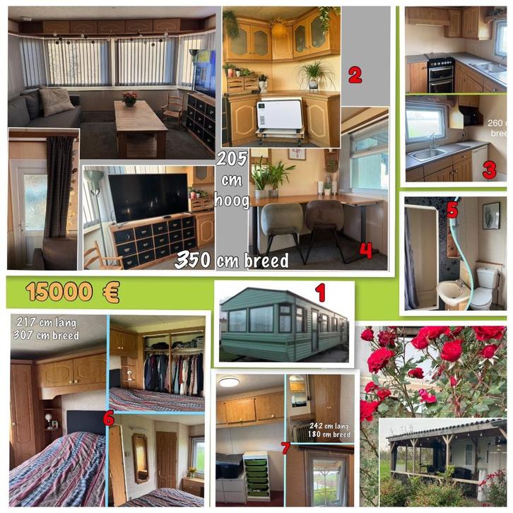 Stacaravan voor tijdelijk gebruik, Doe-het-zelf en Bouw, Overige Doe-Het-Zelf en Bouw, Gebruikt, Ophalen