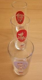 3 hauts verres droits marqués Danone avec dessin, Comme neuf, Enlèvement ou Envoi