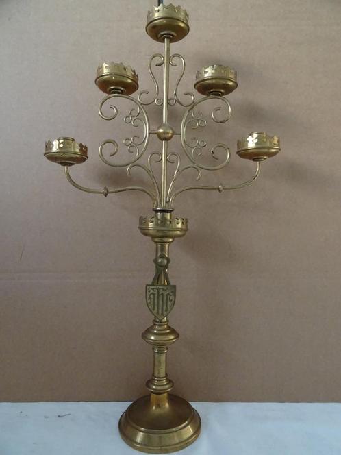 Chandelier antique antique 59 cm chandelier d'église antique, Antiquités & Art, Antiquités | Bougeoirs, Cuivre ou Bronze, Enlèvement ou Envoi