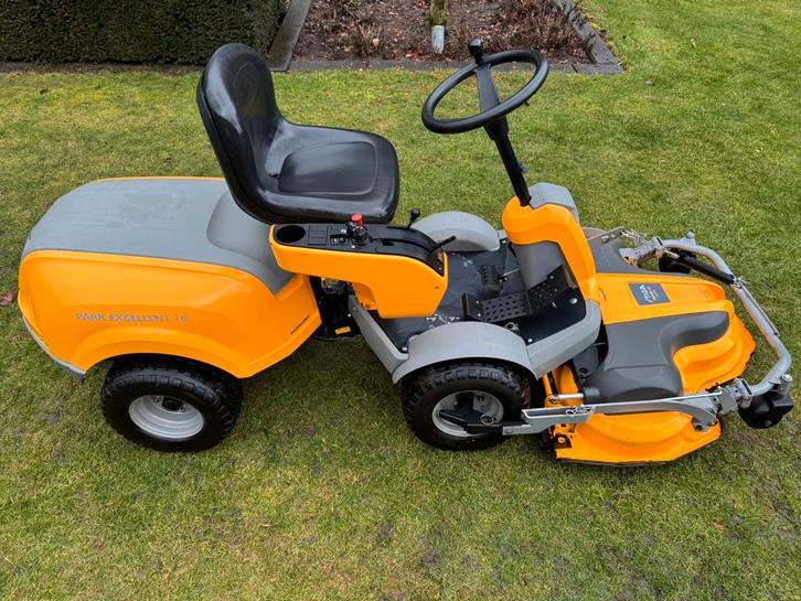 STIGA PARK EXCELLENT 16/ COMBI 100 CM EL MAAIDEK ZITMAAIER, Tuin en Terras, Zitmaaiers, Gebruikt, 90 tot 120 cm, Elektrische starter