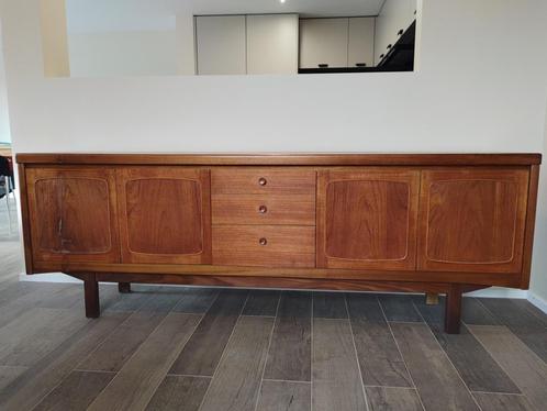 Vintage Teakhouten Dressoir Van Nathan Furniture, Huis en Inrichting, Kasten | Dressoirs, Gebruikt, 200 cm of meer, 25 tot 50 cm