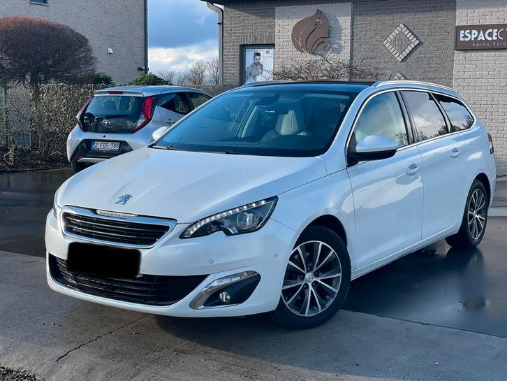 Peugeot 308 1.6 hdi 2016 Automatique, Autos, Peugeot, Particulier, Toit panoramique, Break, Automatique, Blanc, Cuir, Enlèvement