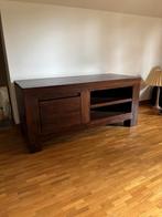 TV meubel in teak - 114 x 50, h 52,5, Huis en Inrichting, Kasten |Televisiemeubels, Ophalen, 100 tot 150 cm, Teakhout, Zo goed als nieuw