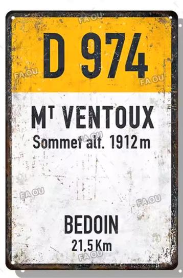 Metalen plaat Mont Ventoux, Tour de France
20 x 30 cm. Nieuw beschikbaar voor biedingen