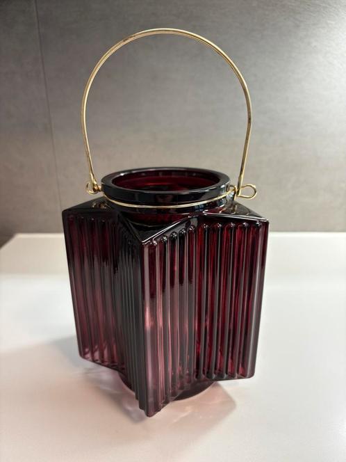 Kaarsenhouder - glas - stervorm - decoratief, Huis en Inrichting, Woonaccessoires | Kandelaars en Kaarsen, Zo goed als nieuw, Kandelaar