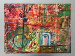 Schilderij van Gratien Dendooven - abstracte compositie, Ophalen of Verzenden