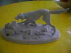 chien de chasse en porcelaine blanc, Antiquités & Art, Art | Sculptures & Bois, Enlèvement