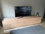 Modern TV meubel in naturel eik, Minder dan 100 cm, 200 cm of meer, Modern landelijk, Eikenhout