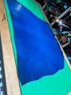 Koning blauw tuigleer 3 mm dikte soepel nr 8, Hobby en Vrije tijd, Stoffen en Lappen, Ophalen of Verzenden, Zo goed als nieuw