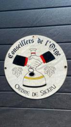 Vintage metalen bord Ordre De Sikaru, Ophalen of Verzenden, Zo goed als nieuw, Reclamebord