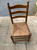 6 eiken stoelen met rieten zitting, Huis en Inrichting, Stoelen, Ophalen