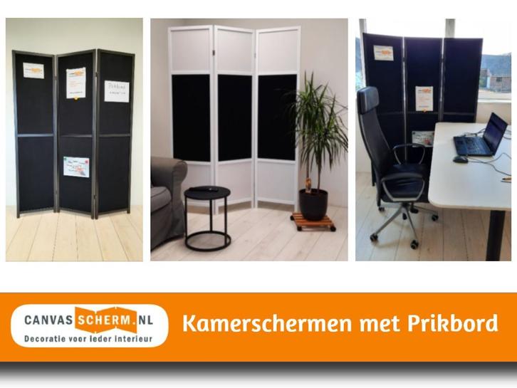Kamerscherm hout met Prikbord, Huis en Inrichting, Woonaccessoires | Memoborden, Nieuw, Prikbord, Verzenden
