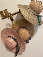 3 CHAPEAUX DE PAILLE - CAPELINES, Autre, Ophalen of Verzenden, Zo goed als nieuw, Hoed