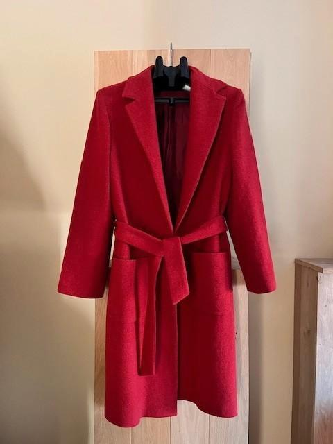 rode mantel NATAN, Kleding | Dames, Jassen | Winter, Gedragen, Maat 38/40 (M), Rood, Ophalen of Verzenden