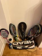 Mega lot tennis rackets and badminton rackets, Sport en Fitness, Tennis, Racket, Gebruikt, Wilson, L3