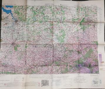 Carte topographique militaire état-major BRUSSELS-LIEGE US W disponible aux enchères