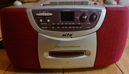 Radio CD Cassettes, Elta, TV, Hi-fi & Vidéo, Radios, Utilisé, Radio, Avec lecteur de CD, Enlèvement ou Envoi